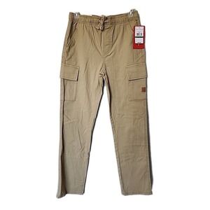 Lucky Brand Girl's Khaki Drawstring Waist‎ Stretch Pull On Cargo Pants 14/16